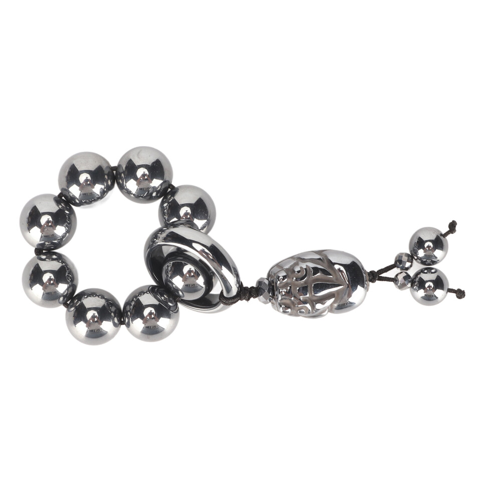 Terahertz Prayer Beads Bracelet Elastic Rope Elegant 11-12mm Healing Stone