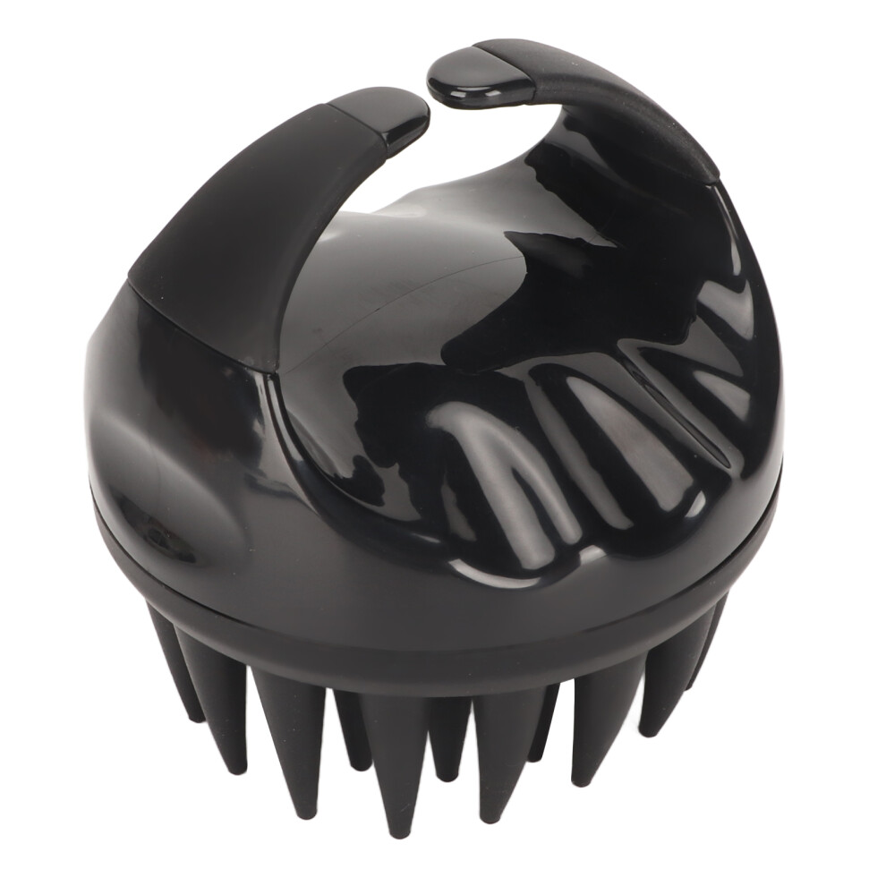 Black Silicone Scalp Massager Brush For Hair Growth, Ergonomic