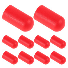 Silicone Drumstok Stille Tips Voor Oefenen En Bescherming 10 Stks Rood