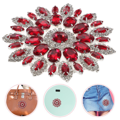 Roter Bügelapplikation Für Kleidung Brooch 1