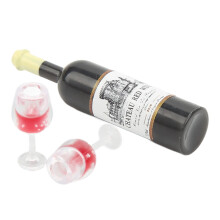 Rotwein-Modellebebauer 1:12 Mini-Spielzeug Kunststoffdekoration