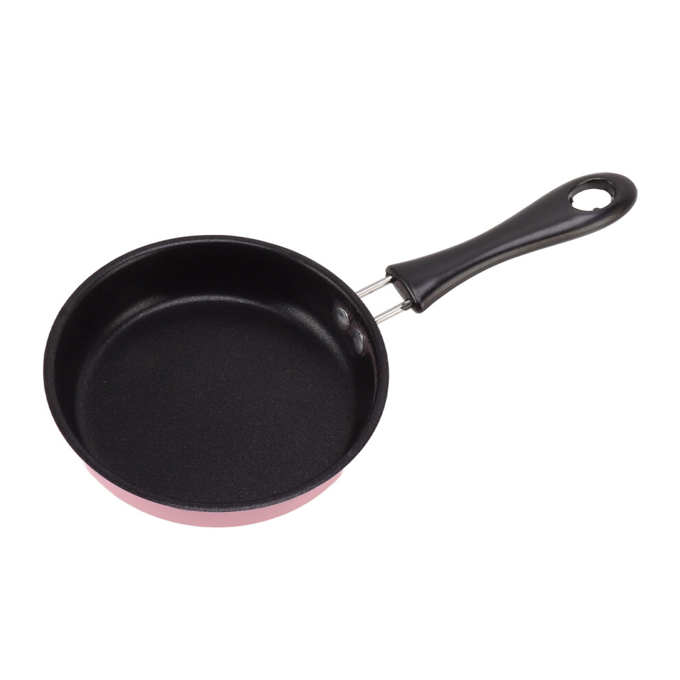 (Pink) Mini Stainless Steel Frying Pan 12cm Pink Non-Stick Egg Pan-image-OPC-PM27CWW-NEW