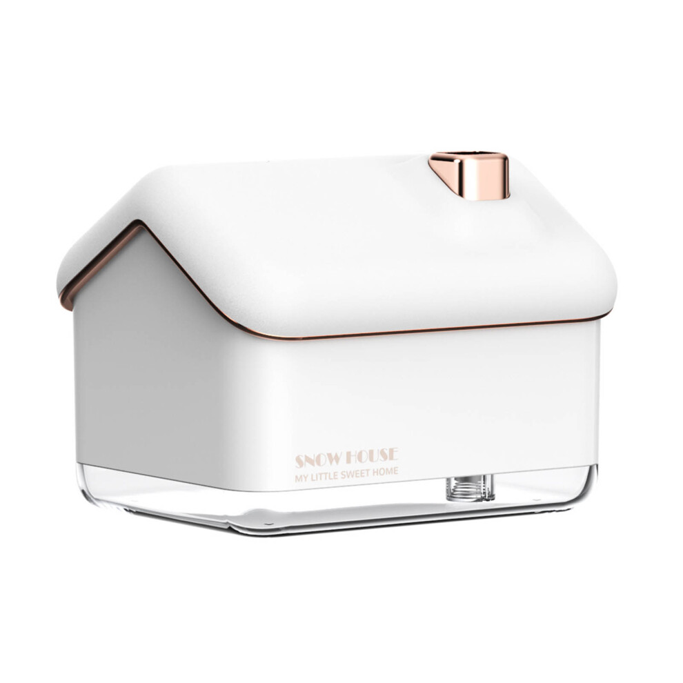 (White) Snow House Mini Humidifier USB Nano Night Light White-image-OPC-PM27F59-NEW