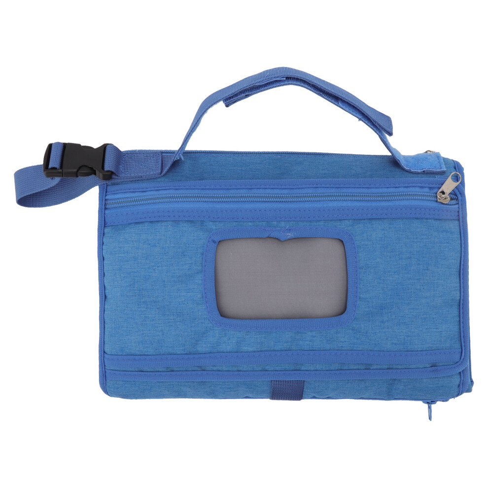 (Blue) Diaper Pad Baby Changing Mat Handle Strap Foldable Travel Blue-image-OPC-PM27FHW-NEW