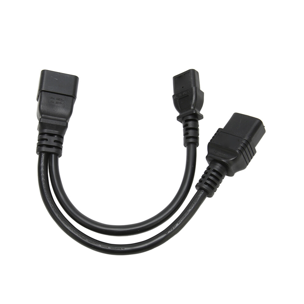 Iec320 C19 C13 To C20 Splitter Cable - Flame Retardant 1M Power Cord 5001353738959