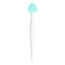 Women Face Silicone Scrubber Handheld Double-Sided Silicone Facial Cleansing Brush Navy Blue Pore Cleansing Blackhead