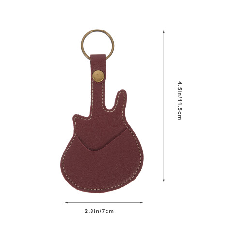 2Stk Leder Für Gitarren Plektren Und Capos Farblich Gemischt 1
