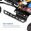 RC Side Pedal Replacement for Axial SCX24 Jeep Gladiator, Iron, 75.5mm Black 5