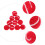 Felt Ornament Balls Wol Rood 10 Stuks 8