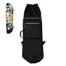 Skateboard Carry Bag, Oxford Skateboard Bag With Adjustable Strap Buckle, Black, Storage Bag For School And Travel