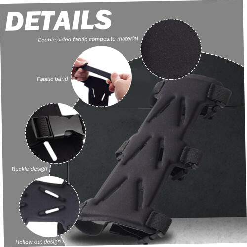 Archery Arm Guard For Men Full Coverage Ventilated Adjustable Left and Right Hand Black Adult 2