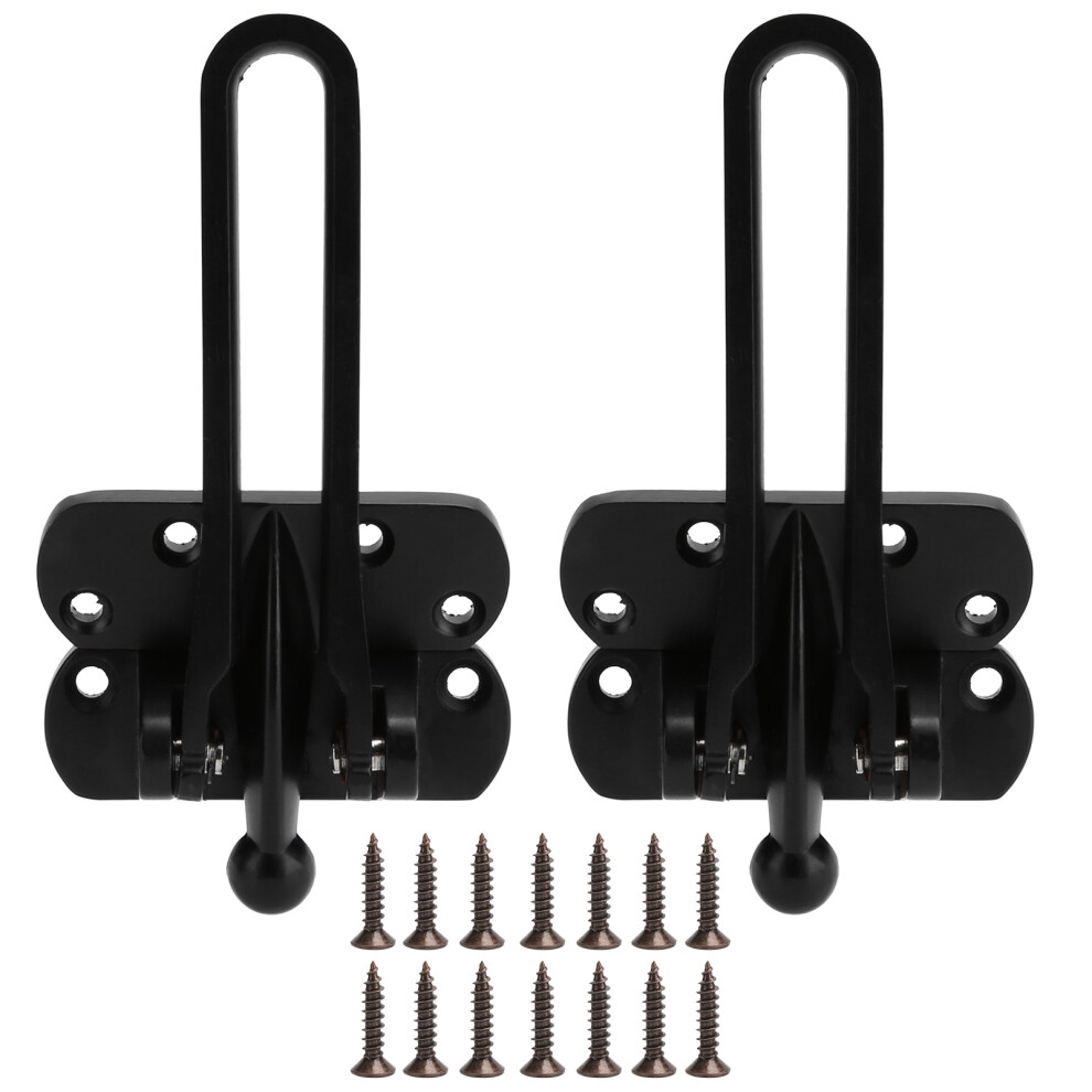 (black) 2Set Aluminum Alloy Anti-Theft Door Buckle A-Type Bolt Black-image-OPC-PM27WRF-NEW