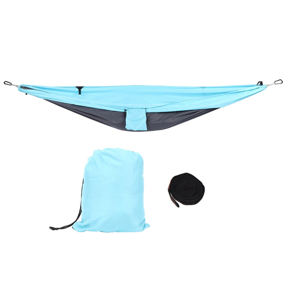 (Blue Gray) Dual Use Hanging Chair Bed Hammock Swing Outdoor-image-OPC-PM2857Z-NEW