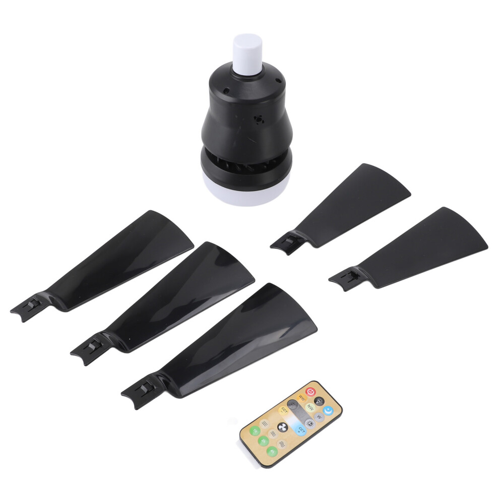 (Black) 15.7in Screw Ceiling Fan Light Remote E26 Dimmable Black-image-OPC-PM28KZG-NEW