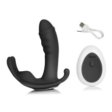 Vibrator Wearable Dildo Vibrator G-Spot Clitoris Massage Butterfly Vibrating Panties Black