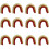 Bow String Nock Points Brass Clips Set Six Piece For Archery String Alignment 2