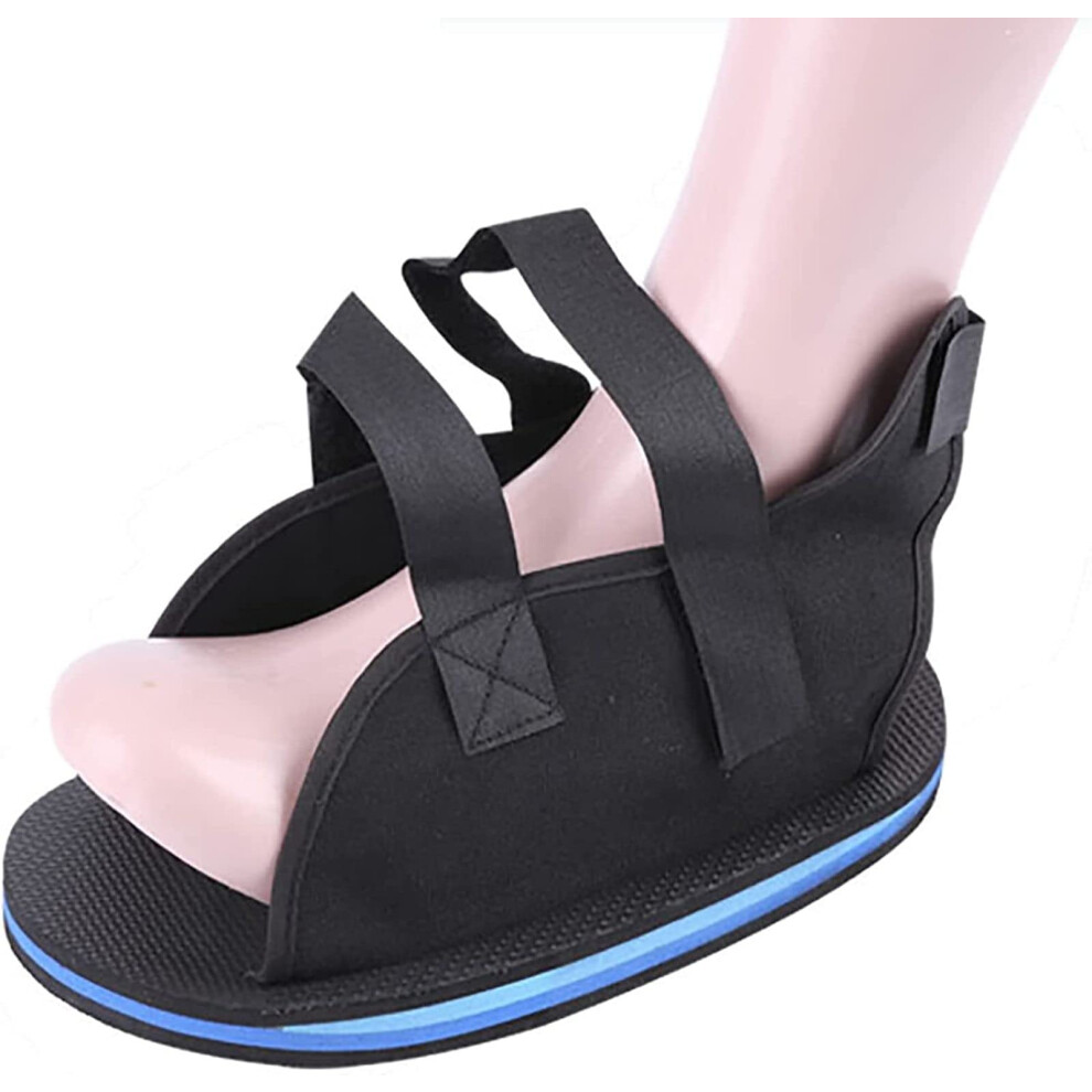 Black Post-Op Shoe Fracture Foot Surgical Shoe Anti-Slip Cast Shoe For Surgery Recovery Adjustable Straps Left Right Xl