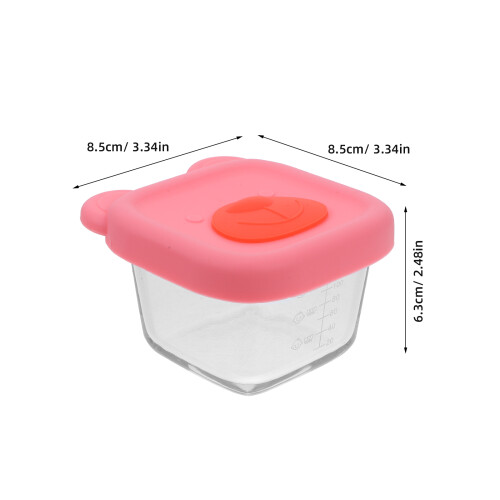 Préservation Rose Avec Couvercle, Résistant Pour Usage Bébé 1