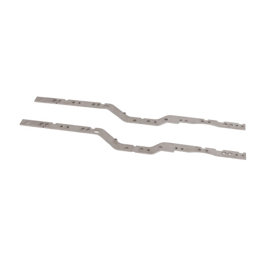 2 Stück Edelstahl-RC-Auto-Chassisrahmen-Träger 33,2 cm Silber 1
