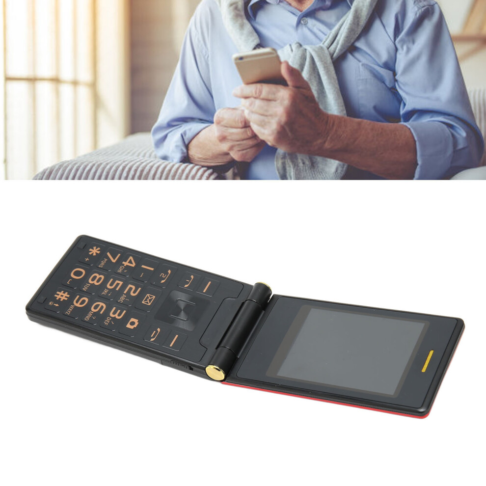 Senior Flip Cell Phone 3 Inch Dual Sim 5900Mah Unlocked Red 5081353755873