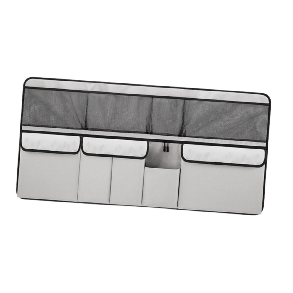 Car Trunk Organizer Backseat Hanging Bag Multi-Compartment Storage For Clothes Gray 9354506219147