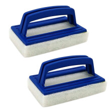 Pool Wall Brush 2-Pack Sponge Scrubbing Brush Waterline Scrubbing Brush With Handle Soft Hot Tub Cleaning Tool For Spas