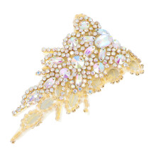 5Pcs Bridal Rhinestone Belt Wedding Applique for Dress Decoration Gold