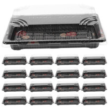 25 Box Sushi Boxen Deckel Behälter Tablett Aus Pet