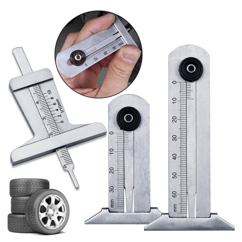 3Stk Tread Ruler Reifen Messschieber Tiefe Prüfvorrichtung 2