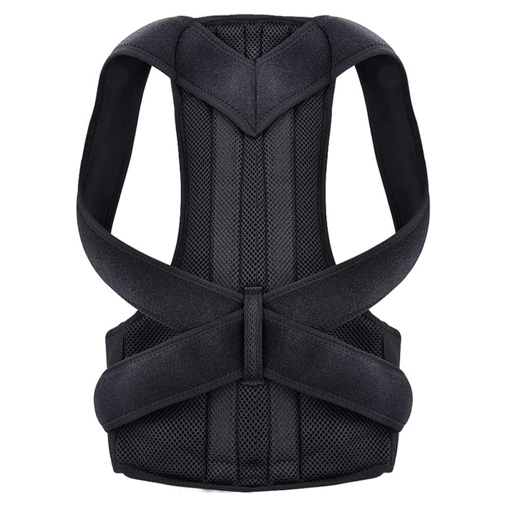 Black Adjustable Support Shoulder Back Brace Spine Corrector Postural Fixer Tape Xxxl Code Posture Correction