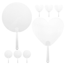 8 Transparante Fan Friendsmas Handbediende Graffiti Fans Pvc Kind