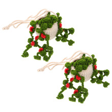 Crochet Auto Decoratie Multi Handgemaakt 2 Stuks 2,6x2,6x2,0 Inch