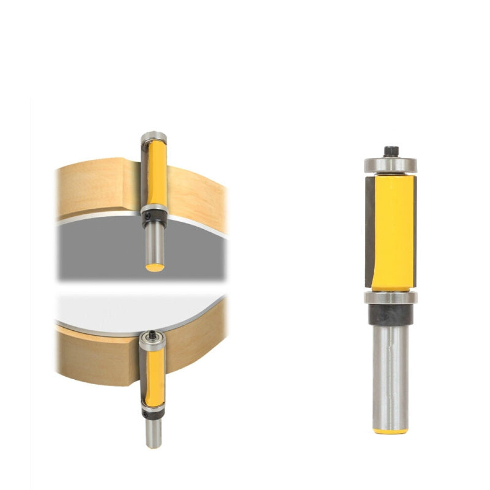 Woodworking Tenon Cutter 1/2 Inch Shank Flush Trim Router Bit With Top And Bottom Bearing 1-1/2 Inch Height 9354506220280
