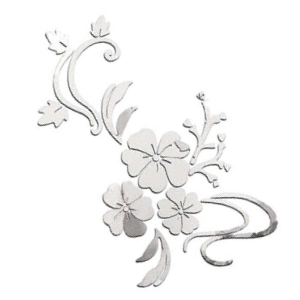 Acrylic Mirror Wall Sticker 120X90cm Silver Removable 3D Decal 8351353763527