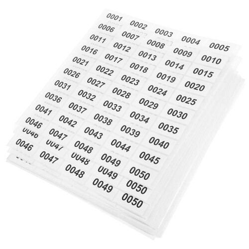 20 Aaneengesloten Genummerde Stickers Digitaal