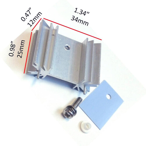 1Set Heat Sink Van Aluminium Metaal Voor Transistor Koeling 2