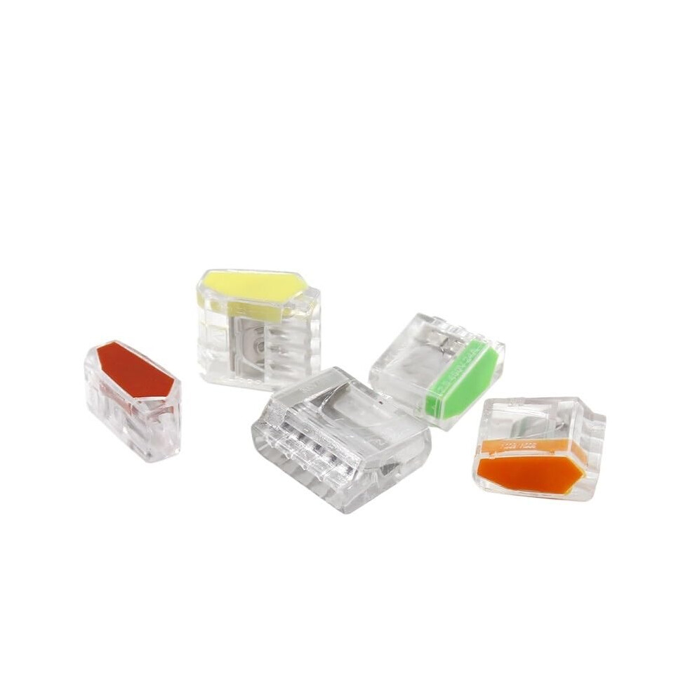 Wire Connector 252 253 254 255 Compact Splitter Lamp Wiring Cable Connector Push-In Conductor Terminal Block 30 Pcs 9354506220815