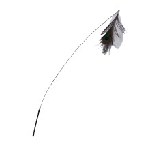 Funny Cat Feather Stick Interactive Rust Proof Lightweight Toy