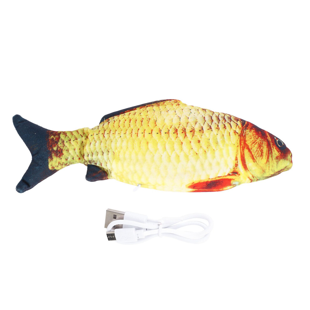 Carp Shape Cat Toy Plush Fish Electric Wagging Interactive Training-image-OPC-PM28WYS-NEW
