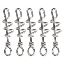 (M) 5 Pcs Stainless Steel Bird Foot Ring Buckle for Small Medium Birds L