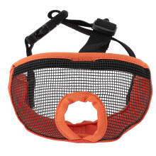 (Orange M) Soft Breathable Dog Muzzle for Short Snout Flat Face Bulldog Orange S