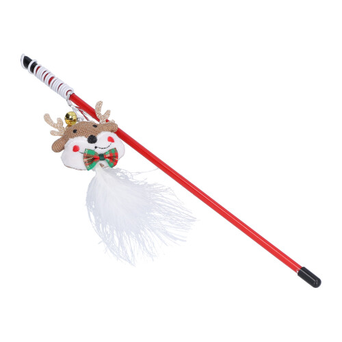Cat Toy Funny Stick Christmas Elk Series Plastic Interactive 2