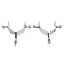 2Pcs Horse Spurs Stainless Steel Western Cowboys with Rotating Gear