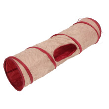 Collapsible Cat Tunnel Toy 2-Way Interactive Crinkle Activity Tube