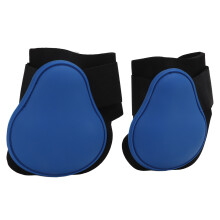 (Blue Hind Legs L) Horse Tendon Boots Soft PU Shell Prevent Slipping Blue Hind Legs M