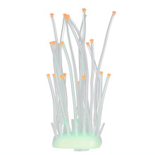 (Pink 20x8cm) Silicone Fluorescent Artificial Coral 2-Color Tube 20x8cm
