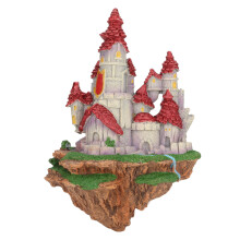 Resin Castle Aquarium Decoration Bright Colors Suction Cup