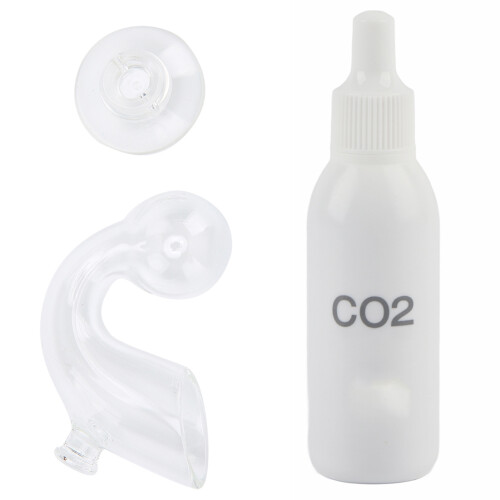 Glass Aquarium CO2 Indicator with Test Liquid Suction Cup
