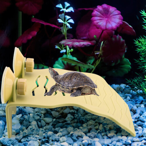 Plastic Turtle Basking Platform Aquarium Floating Island Yellow L 2