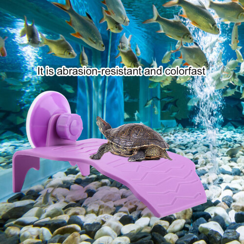 Plastic Turtle Basking Platform Aquarium Floating Island Purple S 2